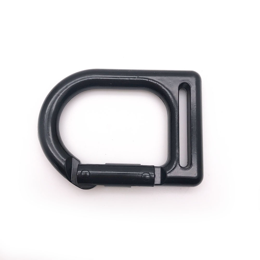 BT-Z523 Zinc Alloy Black D-type Buckle Fitness Sport Safety Profile Hanging Suspension Training With Yoga Metal Hooks