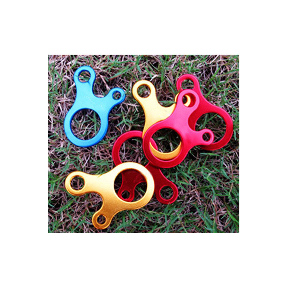 Aluminum Guyline Tensioner Hiking 3 Holes Cord Strap Tensioner Outdoor Camping Wind Rope Buckles