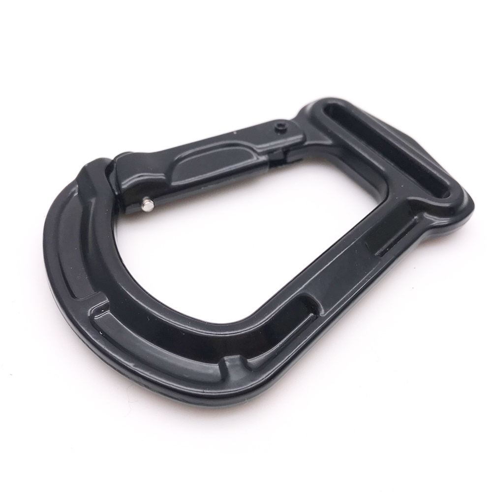 BT-Z525 Heavy Zinc Alloy Black indoor Sport Safety Hanging Suspension Training Yoga Swivel Hook  38 mm Lanyard Carabiner