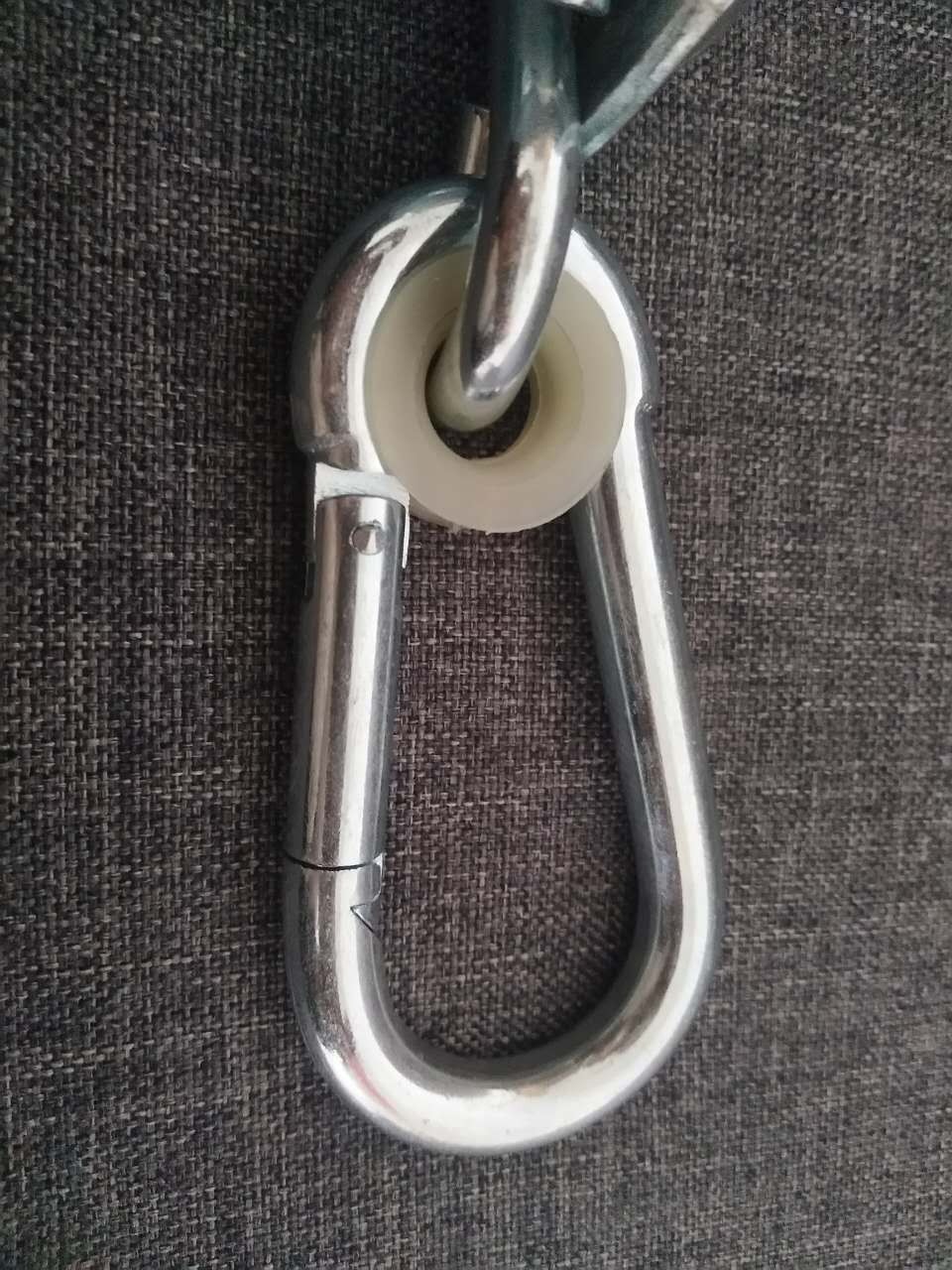 BT-A667 Rigging Hardware Pair Of Galvanized Metal Swing Fixings Round Swing Fixing With Carabiner Hook Swing Hanger