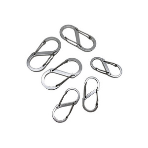 S-type Carabiner Spring Hooks 8 Shape Buckle Backpack Hanging Aluminum Buckle Keychain Hook S Carabiner Clips Carabiner Mini