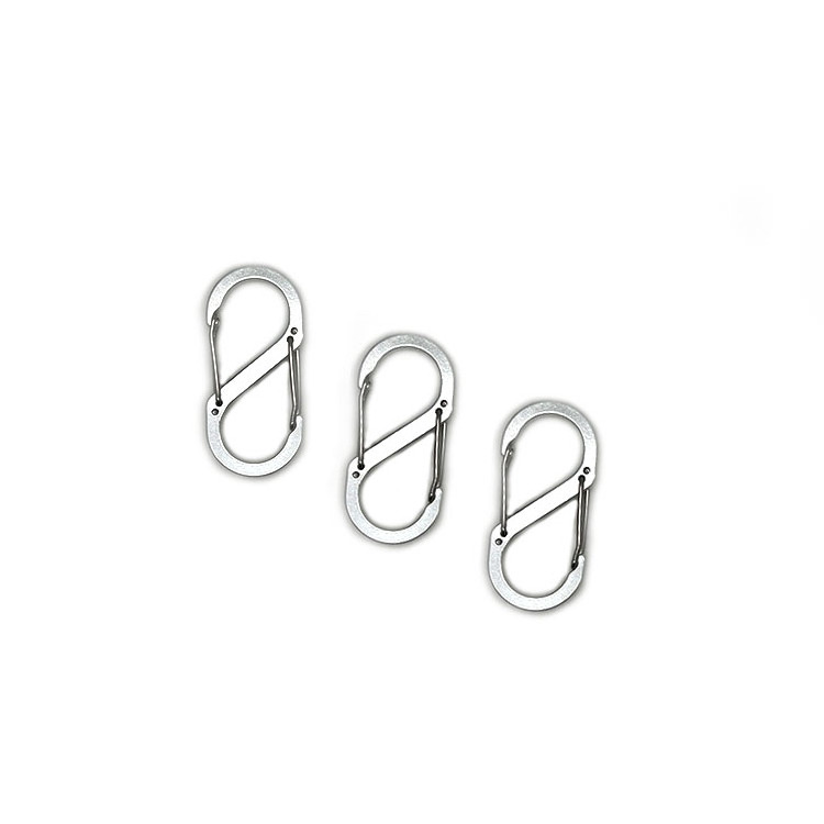 S-type Carabiner Spring Hooks 8 Shape Buckle Backpack Hanging Aluminum Buckle Keychain Hook S Carabiner Clips Carabiner Mini