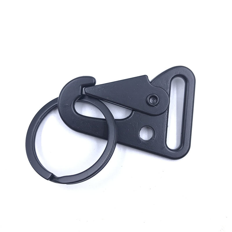 BT-Z012 Sling Clips Black Olecranon Clasps Snap Hook Clips Straps Spring Hooks Metal key ring carabiner hk clip lanyard hook