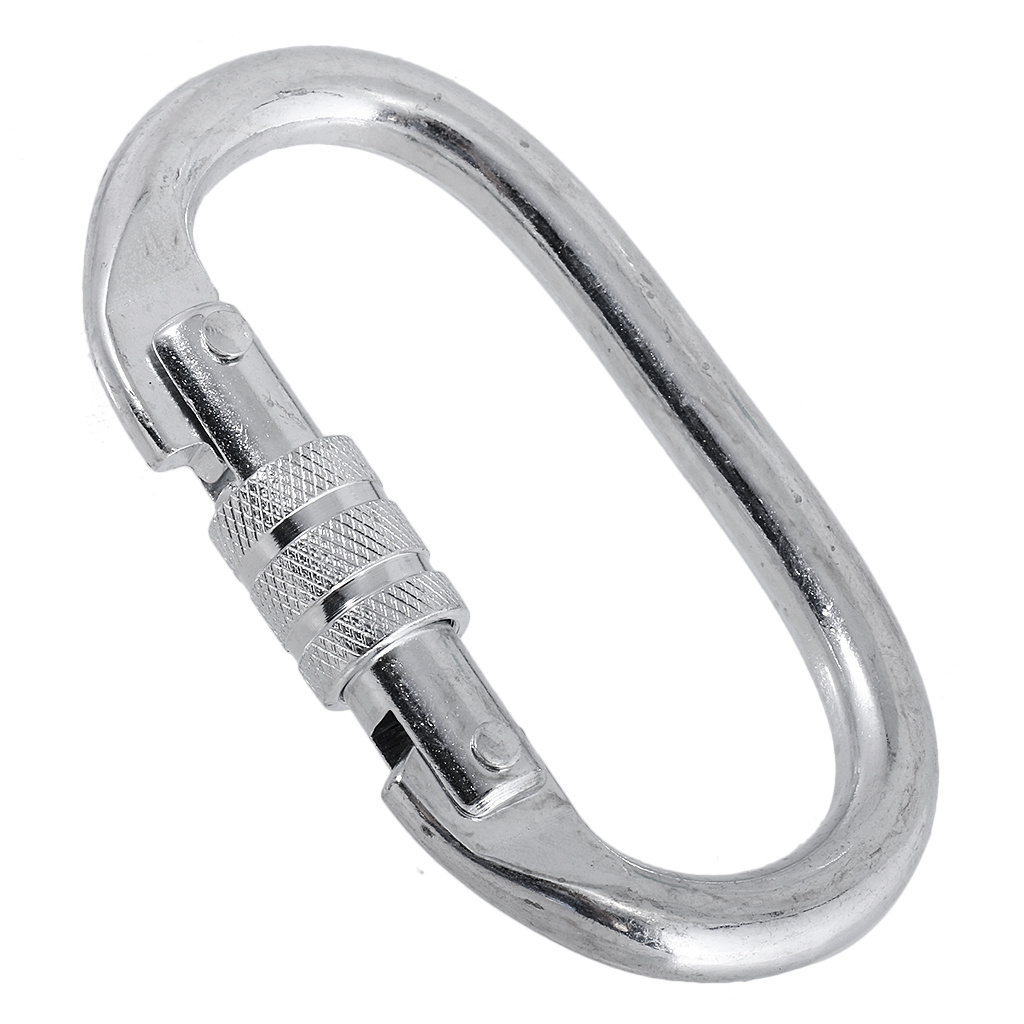 BT-2441 Heavy Duty 25kn Lifting Self-locking Carabiner Oversized Lock Oval Metal Snap Clip Carabiner