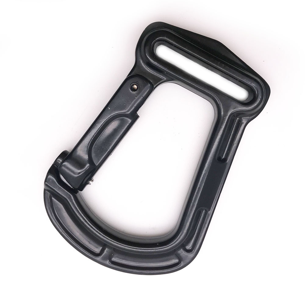 BT-Z525 Heavy Zinc Alloy Black indoor Sport Safety Hanging Suspension Training Yoga Swivel Hook  38 mm Lanyard Carabiner