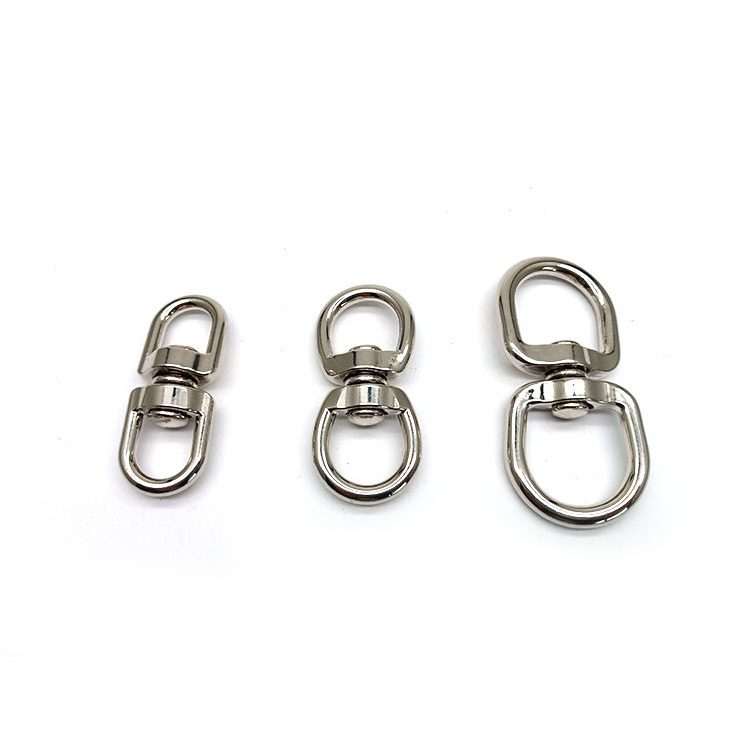 China Supplier Rigging Hardware nickel plated stainless steel double ended eye rotating carabiner hook ceiling hooks