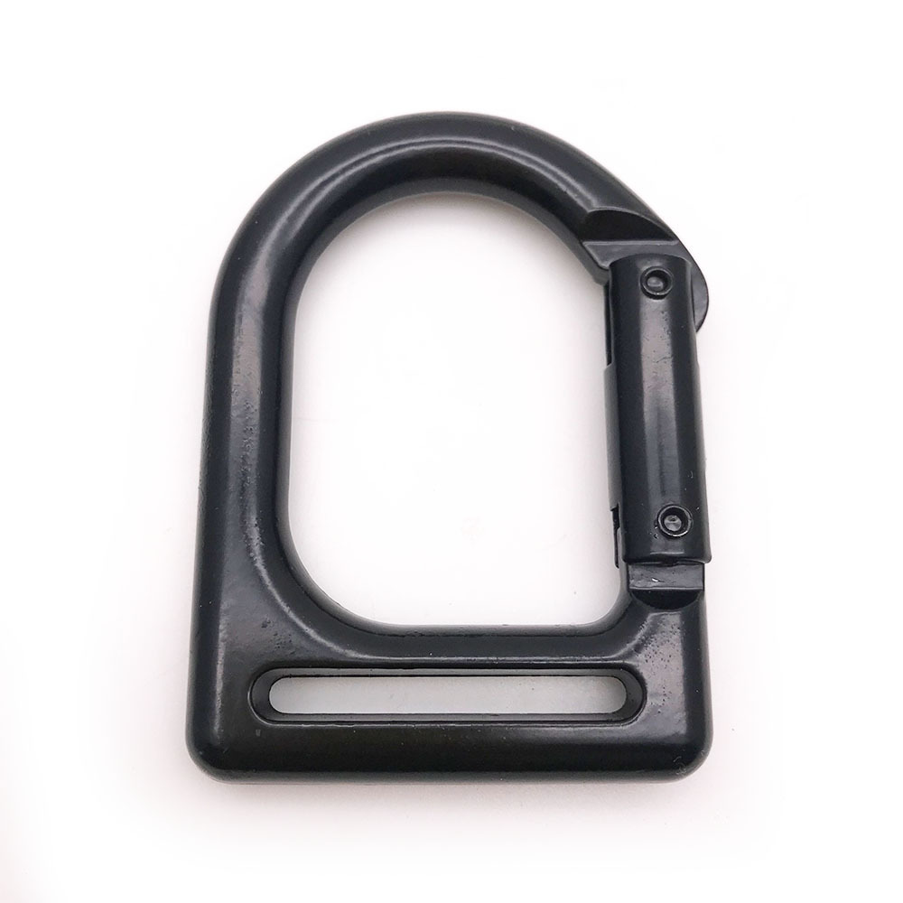 BT-Z523 Zinc Alloy Black D-type Buckle Fitness Sport Safety Profile Hanging Suspension Training With Yoga Metal Hooks