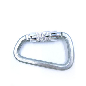 BT-2443 Rigging Hardware D type Carabiner Steel Harness Snap Hook With Lock