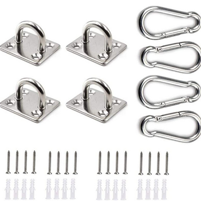 Yoga Swing Hammock Chair Sling Trapeze Pad Eye Hanging Hooks Hanger Heavy Duty Ceiling Wall Mount Suspension 304 Stainless Steel