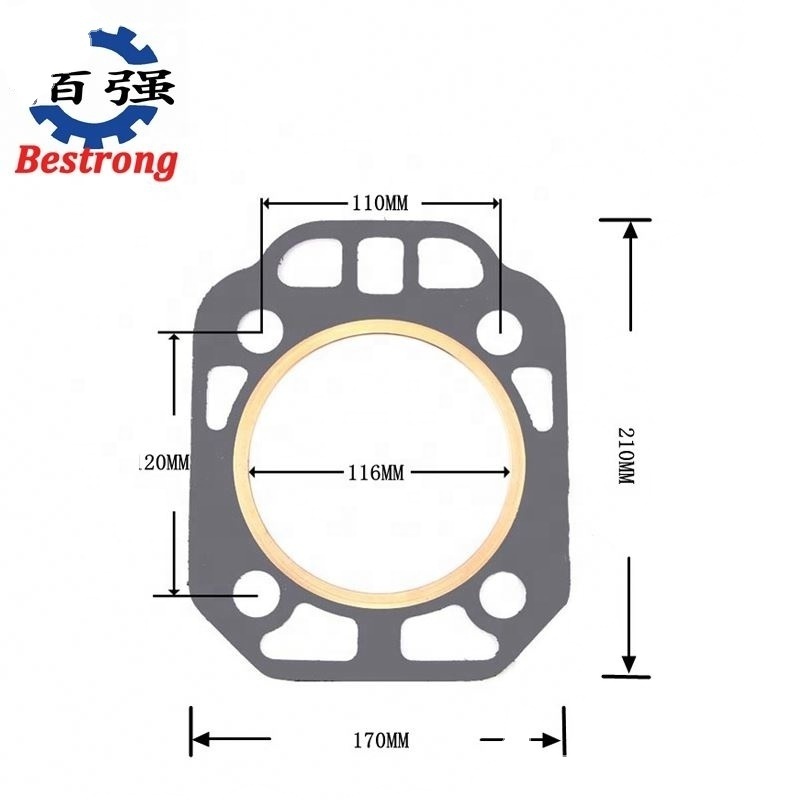 Farm Diesel Engine Spare Parts High Performance ZS1110 Cylinder Head Gasket For Tractor