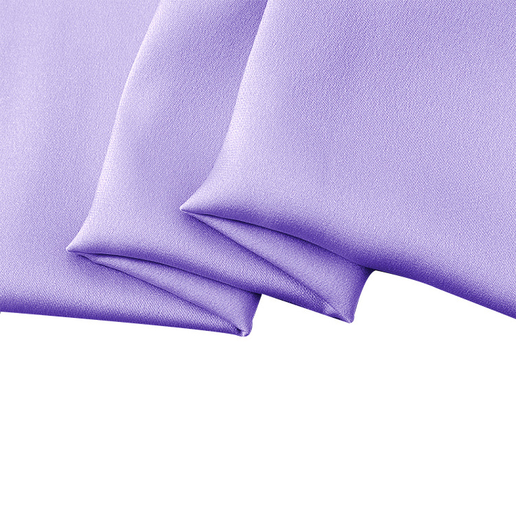 silk fabric 19mm silk stretch double georgette 140cm width  purple color sell by the yard