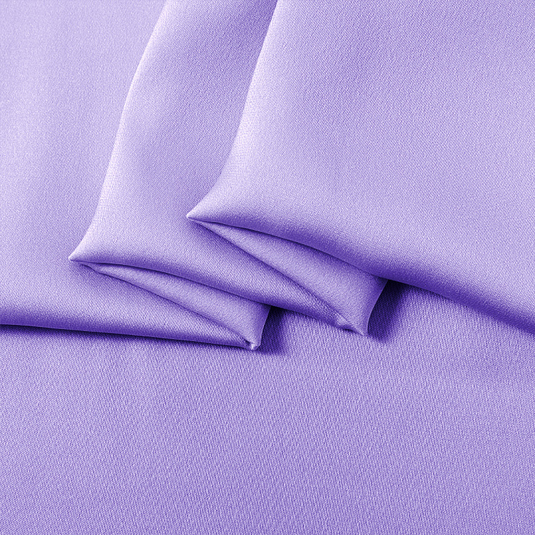 silk fabric 19mm silk stretch double georgette 140cm width  purple color sell by the yard