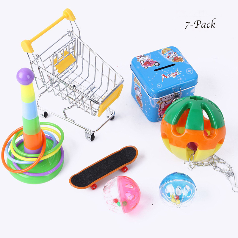 Wholesale Small Medium Pet Bird Toys Set Cockatoos Cage Hanging Toy Parrotlet Swing Climbing Slide Parrot Toys Wood