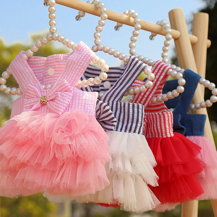 Dog Dresses for Small Dogs Summer Puppy Clothes Outfit Apparel Female Cute Cat Skirt Pup Tutu Pink Yorkie Clothing