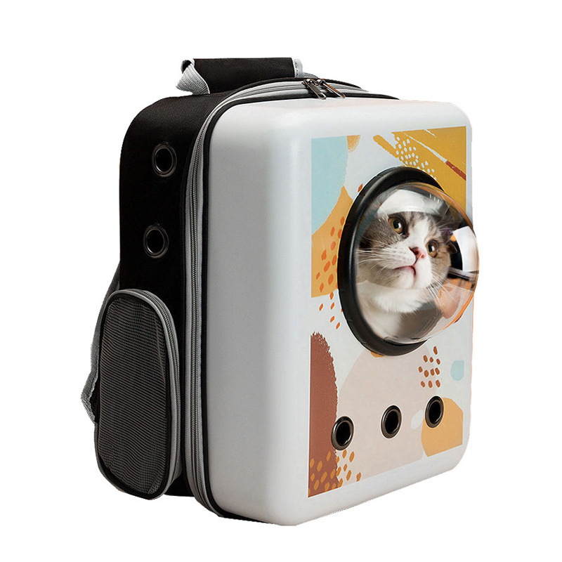 Stylish Printed Pattern Bubble Cat Travel Backpack Pet Carrier Bag Cat Travel Back Pack Puppy Travel Bags Cats