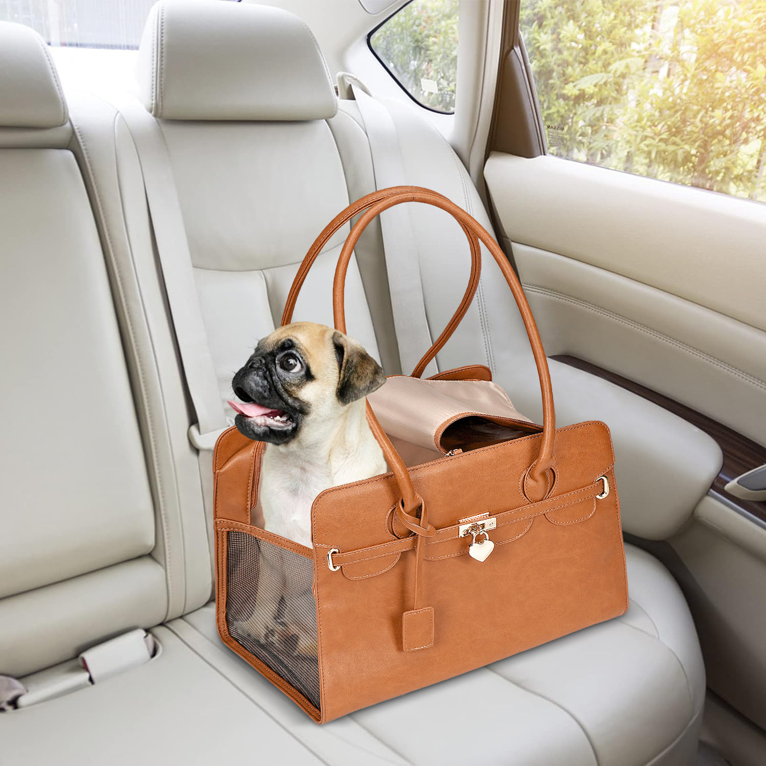 Pet Supplies Wholesale Designer Pet Dog Carrier Handbag Outdoor Travel Luxury Cat Tote