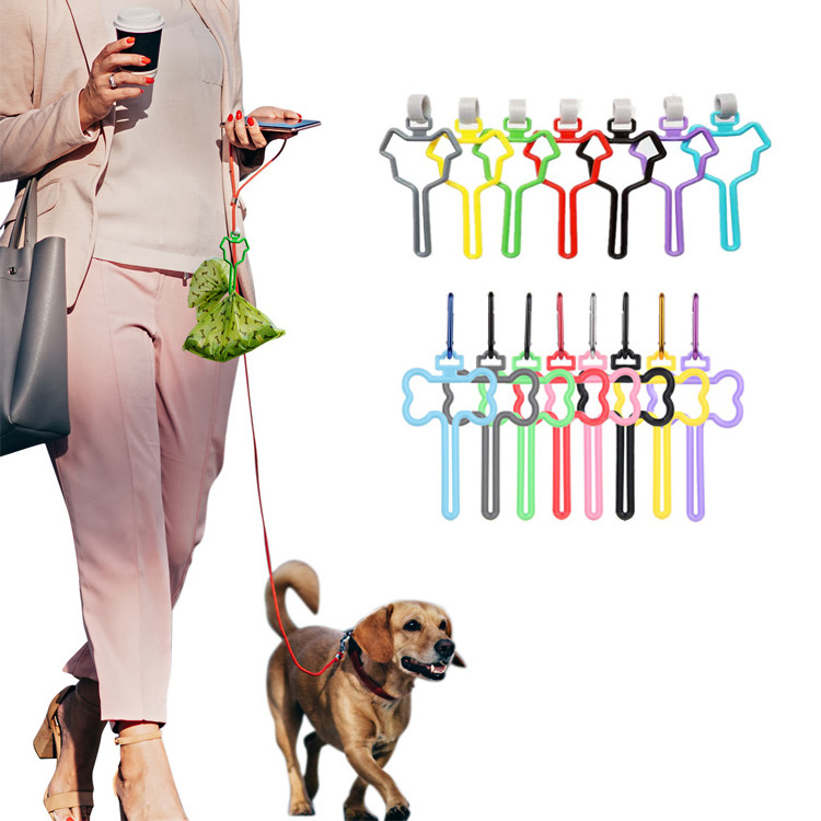 Pet Supplies Wholesale Dog Poop Bag Carry Clip Hands-free Leash Clip For Walking Dog Poop Bag Clip Holder