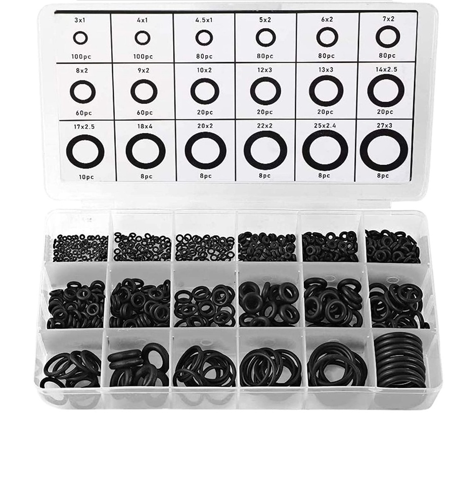 metric o-ring assortment kit and clear rubber o-ring P24-107 use o ring seal box fkm