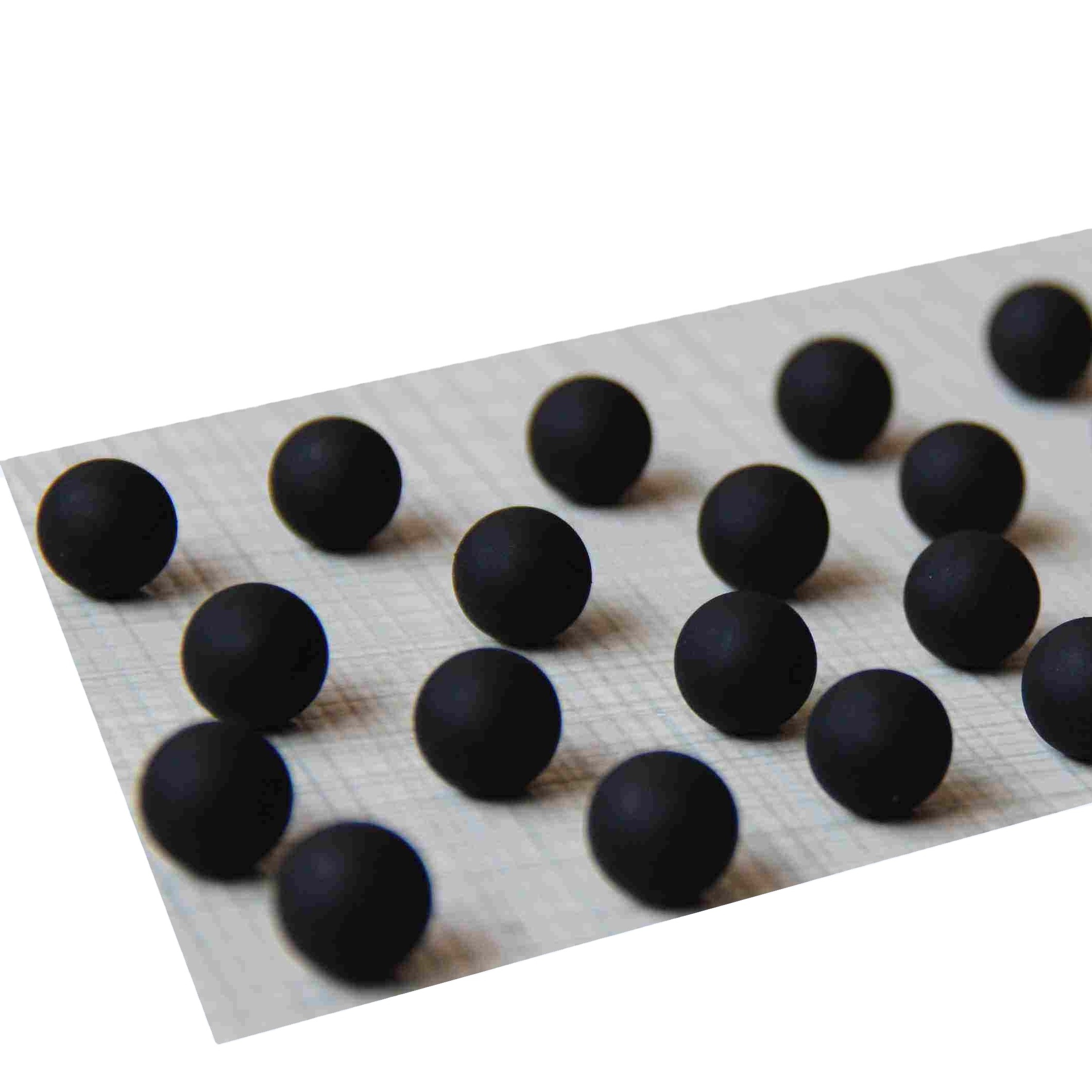 Heat resisting black small solid hard hole vibrating screen natural pu polyurethane nbr epdm silicone rubber damper seal ball