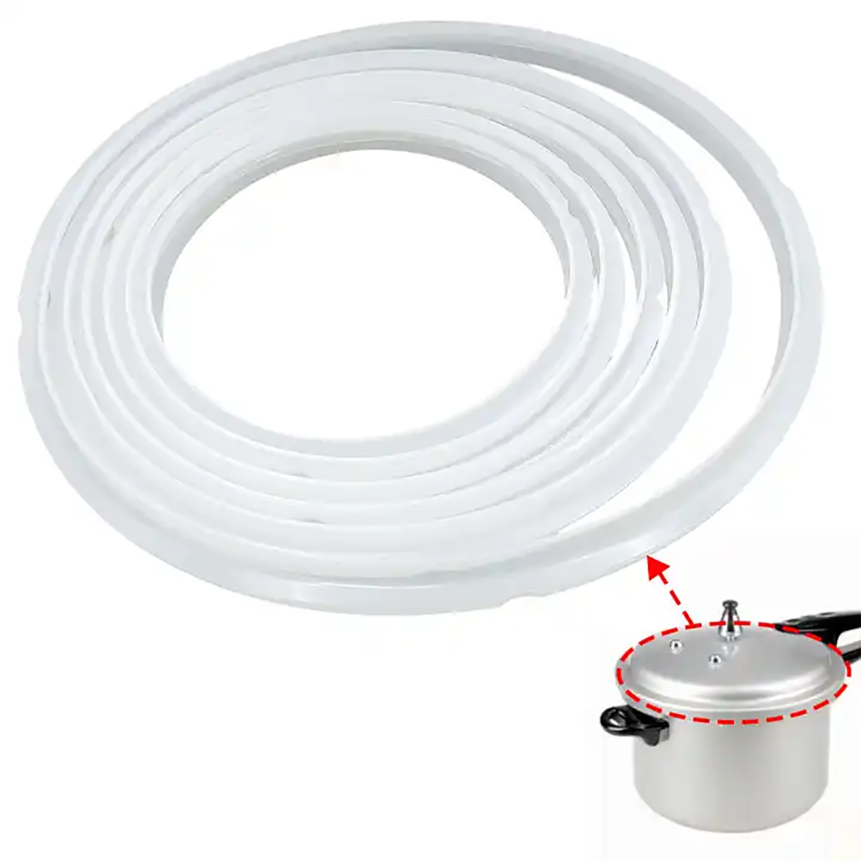 Outlet silicon ring pressure cooker gasket accessories universal size food grade silicone pressure gasket