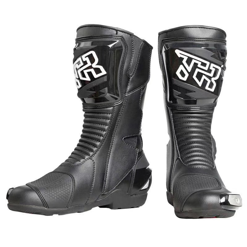 T1Wholesale Motorcycle Riding Boots cool Motorcycle Boots Black New Genuine Leather Oem Shoes For Men