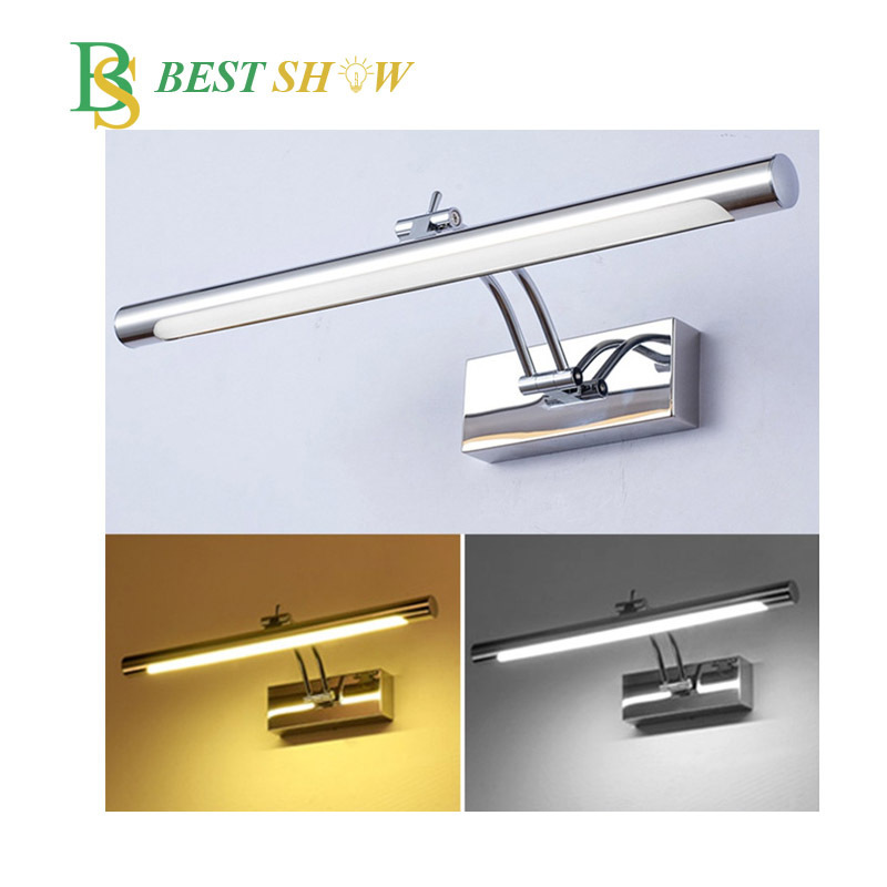 China manufacturer Adjustable Surface mounted washroom led mirror bathroom wall lamp waterproof led mirror light for hotel