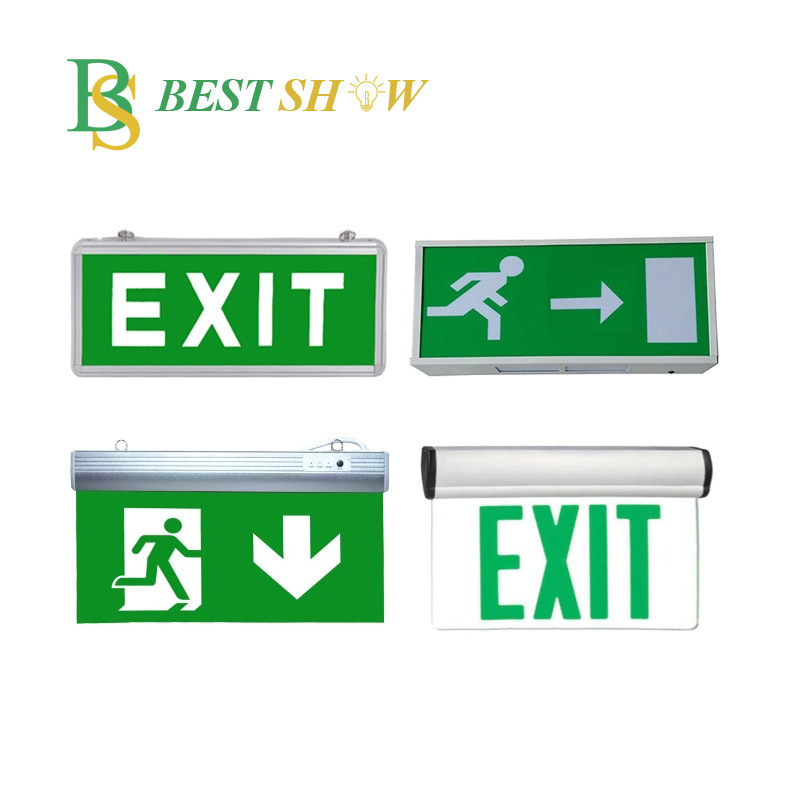 Hanging Surface Mounted Double Side Entrance luz de emergencia led Emergency Fire Exit Light Explosion proof Fire Led Exit Sign