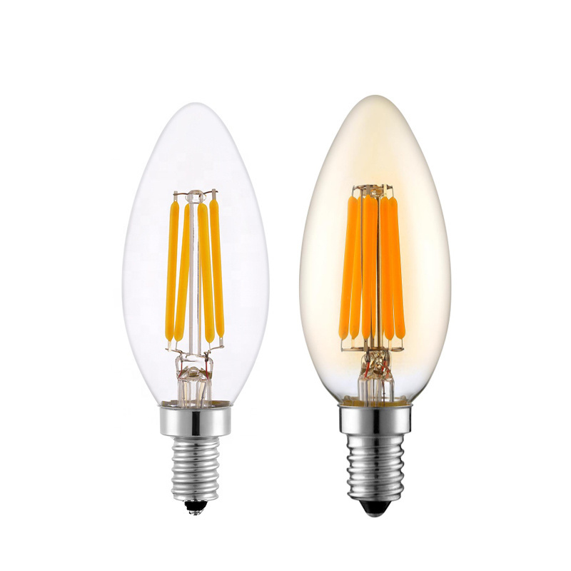 2W 4W 6W 8W 10W 12W Led Filament Candle Bulb Light E27 Led Candle Lamp