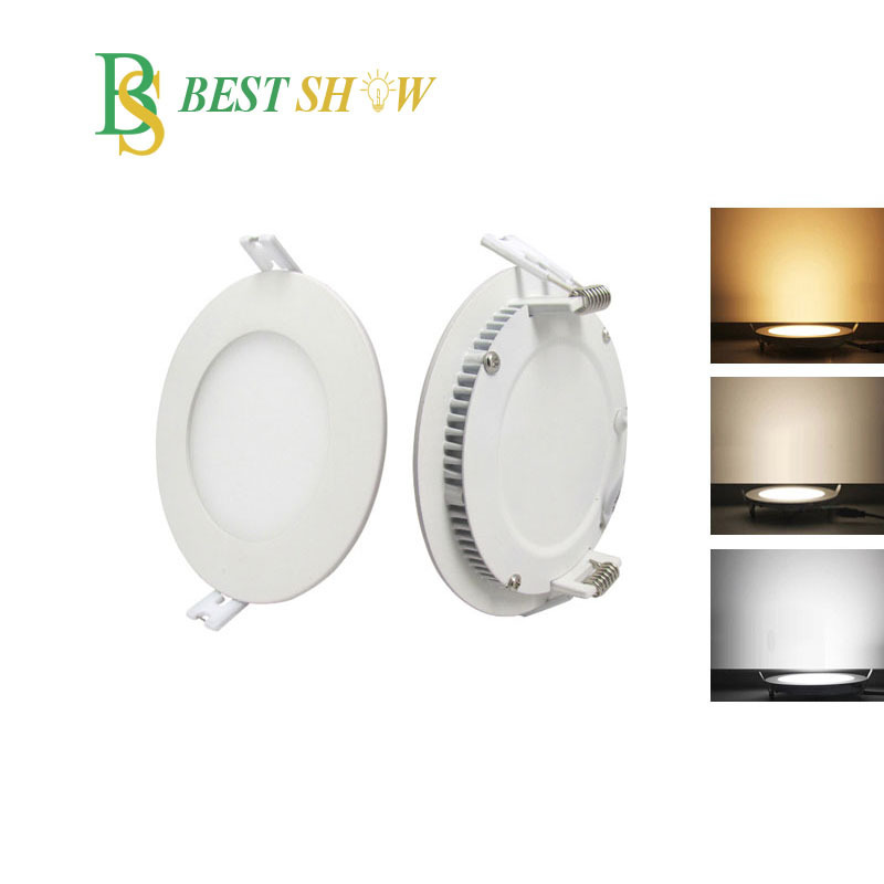 recessed round led panel light dimmable 3 4 5 6 8 inch