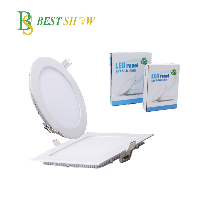 Iron circular led panel light 3 4 5 6 8 10 inch led downlight 12w 15w 18w  2700k 300k 3500k 4000k 4500k 5000k 5500k 6500k 7000k