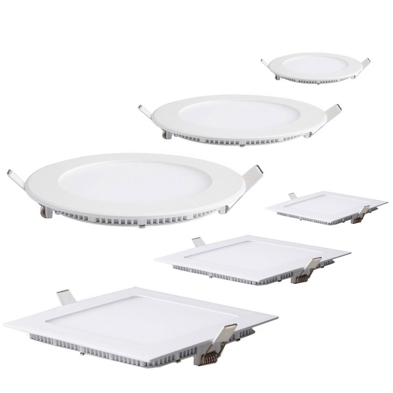 Iron circular led panel light 3 4 5 6 8 10 inch led downlight 12w 15w 18w  2700k 300k 3500k 4000k 4500k 5000k 5500k 6500k 7000k