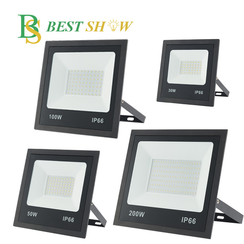 Outdoor IP66 rechargeable reflector led floodlight skd 10w 30w 50w 100w 200w 300w 400w 500w led flood light