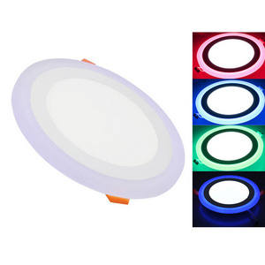 6W 9W 16W 24W Recessed Muti colors Two Colors double color Bi-color round square RGB LED Panel Light