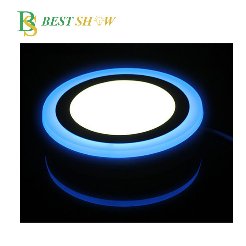 Ultra-slim round led panel light double color 3+3w 6+3w 12+4w 18+6w led light