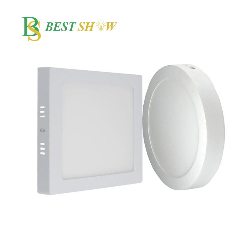 surface mounted round square 6 12 18 24 Watt LED Panel light