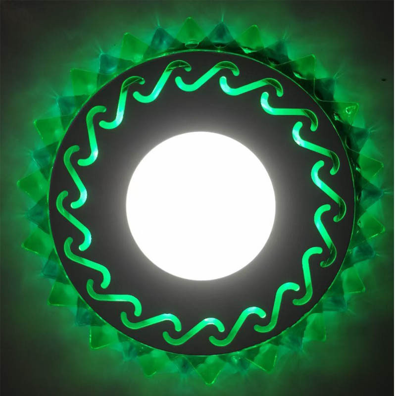 Round Square Muti Two color led panel 18w 6w 24w 9w 3+3w 6+3w 12+4w red green blue frameless double color led panel light RGB