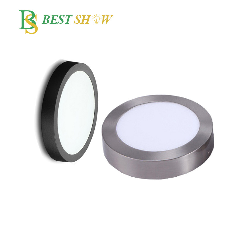 Black housing frame cover 6W 12W 18W 24W round surface mounted led panel