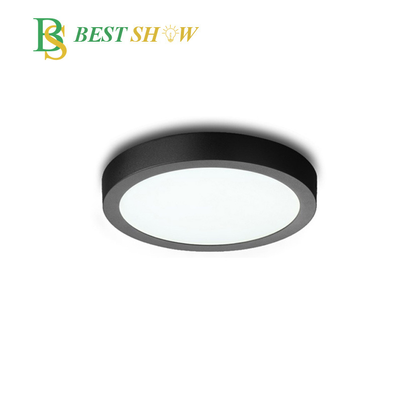 Black housing frame cover 6W 12W 18W 24W round surface mounted led panel