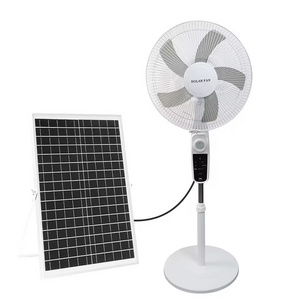 12 Volt 16 Inch emergency rechargeable stand ac dc with remote control solar fan