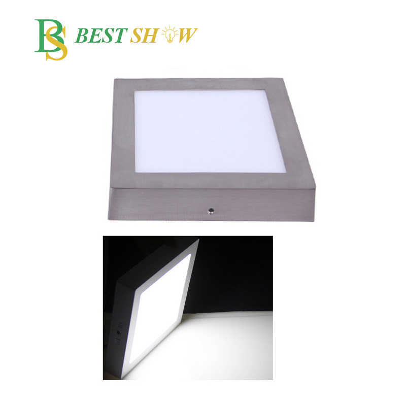 AC85-265V Silver Black housing frame cover 6w 12w 18w 20w 24w 30w round square led ceiling lamp light 100lm/w