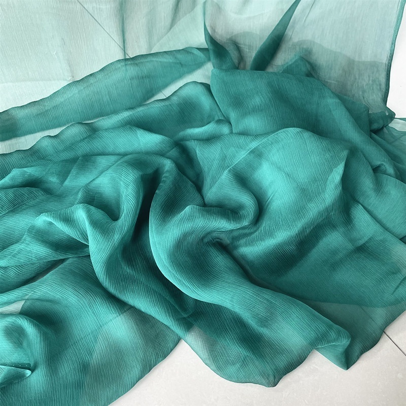 100% pure silk fabric 5.5mm silk crinkle georgette  dyed silk crinkle veil  for garment