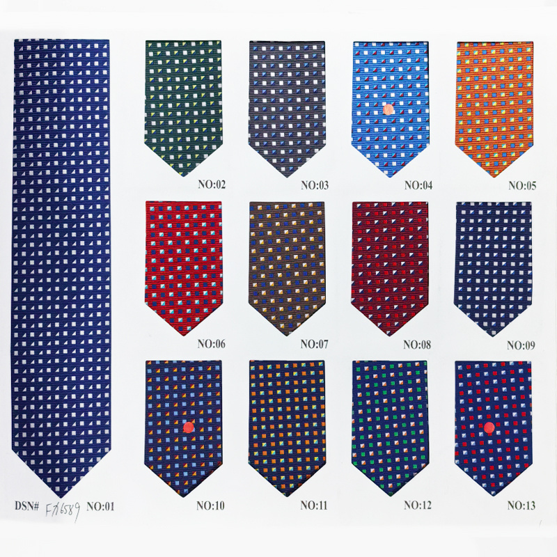 Designer Necktie Fabric for Men Ties 1200 Needles Microfiber Fabric Jacquard Woven Custom Polyester Fabric for Men Kids