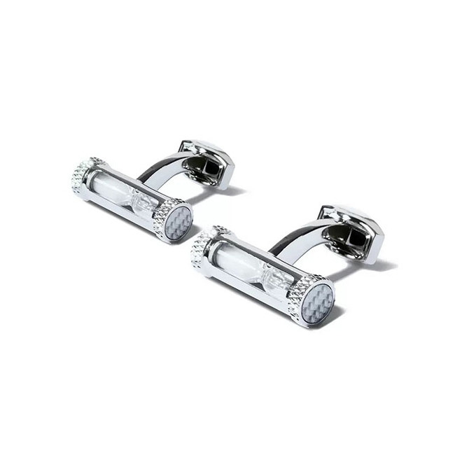 Mens Cufflinks Elegant Style Men's Cuffs Time Hourglass Sliver Crystal Cufflinks Manufacturer French Shirt Cufflinks