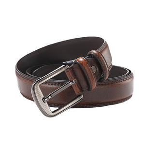 Men Belts Cow Leather Jeans Waistband Genuine Leather Male Belt Soft Alloy Pin Buckle Men's Belt