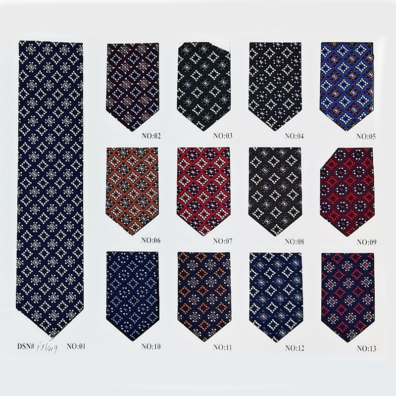 Designer Necktie Fabric for Men Ties 1200 Needles Microfiber Fabric Jacquard Woven Custom Polyester Fabric for Men Kids