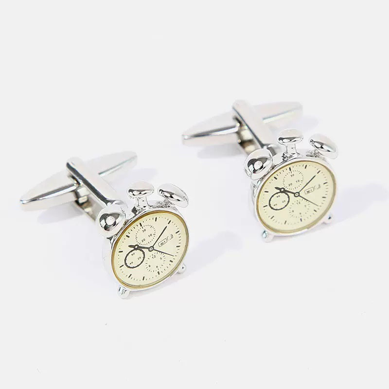 Men's Gold Plated Round Snowflake Back Closure Cufflinks for Men for Wedding Business