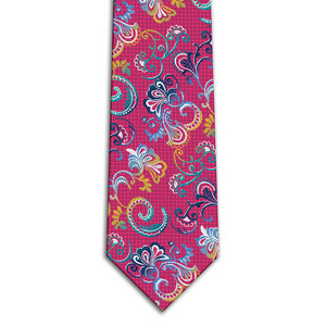 Luxury Wholesale Paisley and Flower Design Maker Tie Polyester Tie Manufacturer for Men 100% Silk Woven OEM Brand 148CM * 8 CM