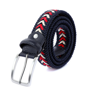 Easy Way Braided Elastic Stretch Belt Casual Weave Canvas Fabric Woven Belt