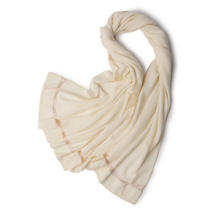 Factory scarf autumn and winter new pure cashmere plain scarf with hollow gold and silver thread warm and fashionable shawl