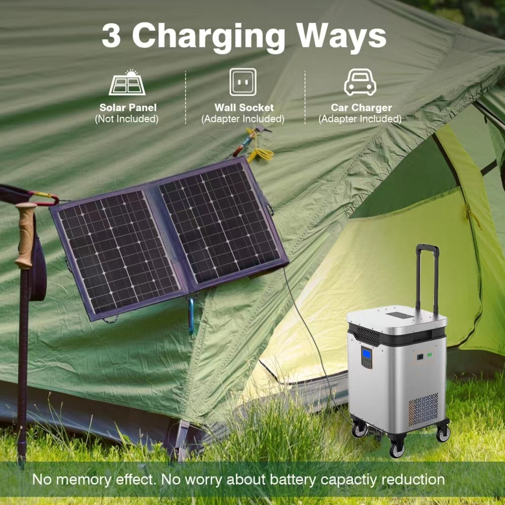 3500W Emergency Power Station lifepo4 power bank 110V 220V Battery Pack Portable Solar Generator For Home Outdoor Camping